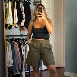 Olive Cargo Shorts